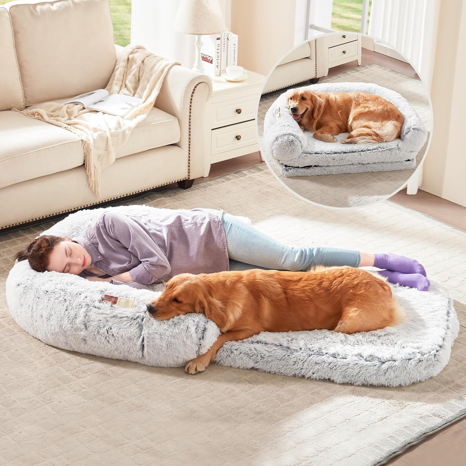 OKPOW Human Dog Bed for Adult